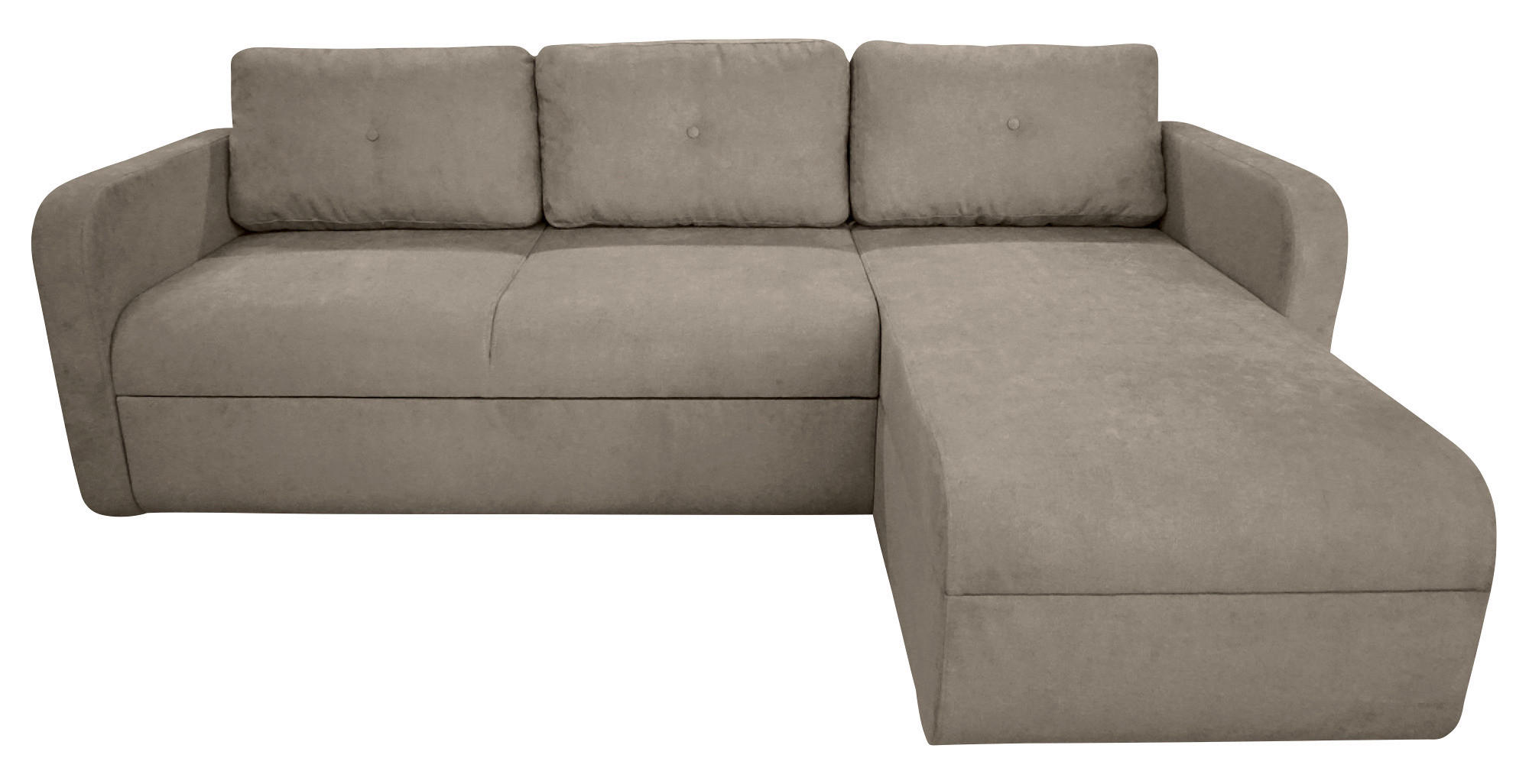 Colțar Extensibil, textil, taupe, 214/144 cm