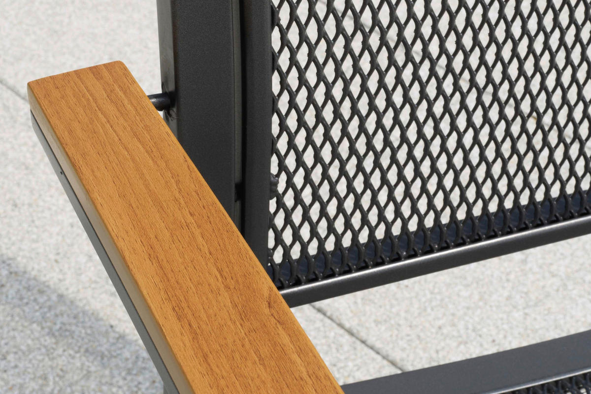 GARTENTISCHGRUPPE  - Graphitfarben/Naturfarben, KONVENTIONELL, Kunststoff/Metall - Gardenson