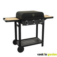 GASGRILL - Schwarz, Lifestyle, Holz/Metall (138/59/105cm)