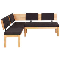 ECKBANK 160/200 cm  in Buchefarben, Dunkelbraun  - Dunkelbraun/Buchefarben, Natur, Holz/Textil (160/200cm) - Cantus