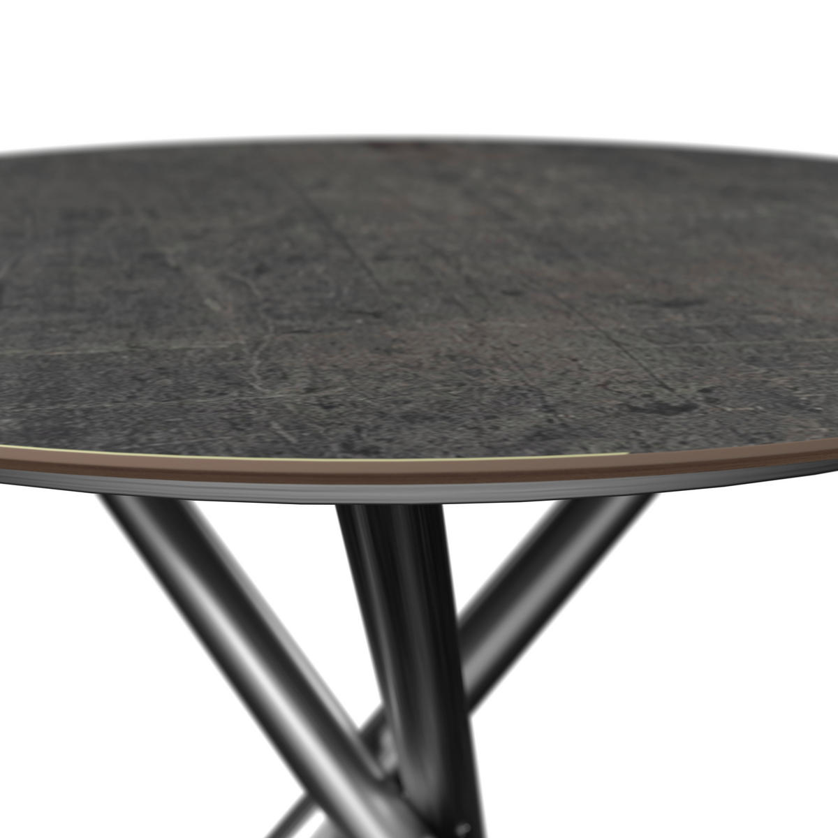 GARTENTISCH 110/110/75 cm Metall, Kunststoff rund  - Edelstahlfarben, Design, Kunststoff/Metall (110/110/75cm) - Ambia Garden