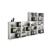 AKTENREGAL 337,6/185,6/33 cm  - Silberfarben/Weiß, MODERN, Holzwerkstoff (337,6/185,6/33cm) - MID.YOU