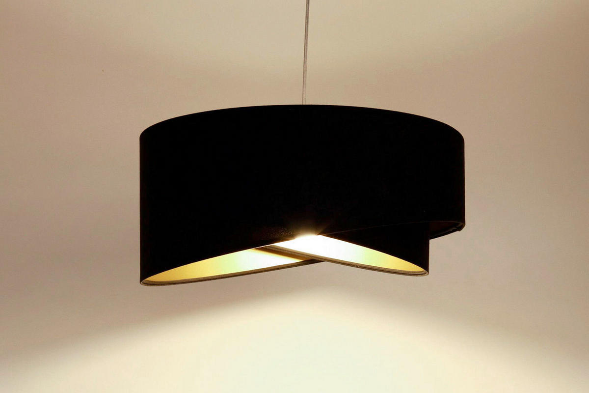 HÄNGELEUCHTE Galaxy 50/93 cm   - Goldfarben/Schwarz, Design, Kunststoff/Textil (50/93cm)