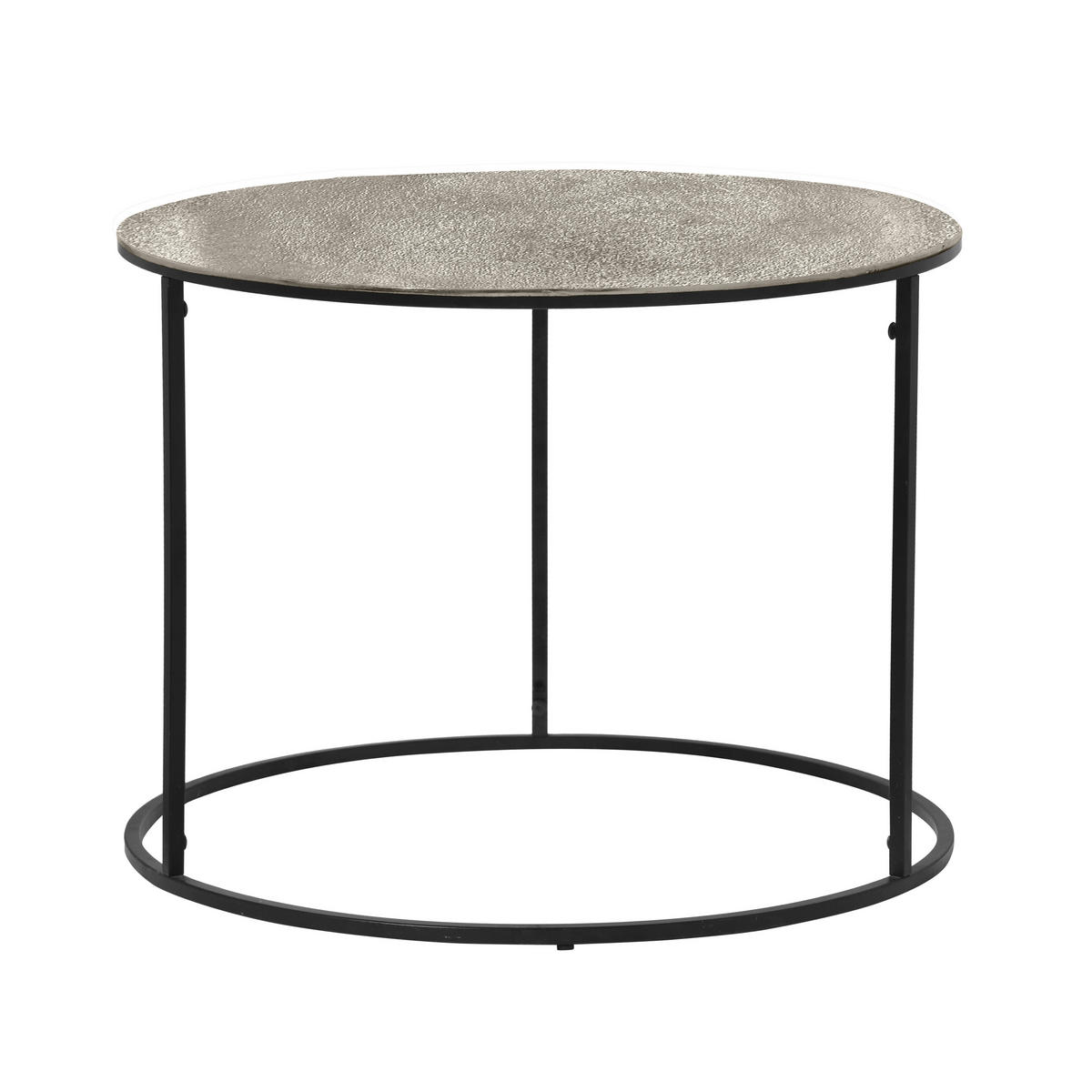 ODKLÁDACÍ STOLEK, černá, barvy stříbra - černá/barvy stříbra, Moderní, kov (60/46cm)