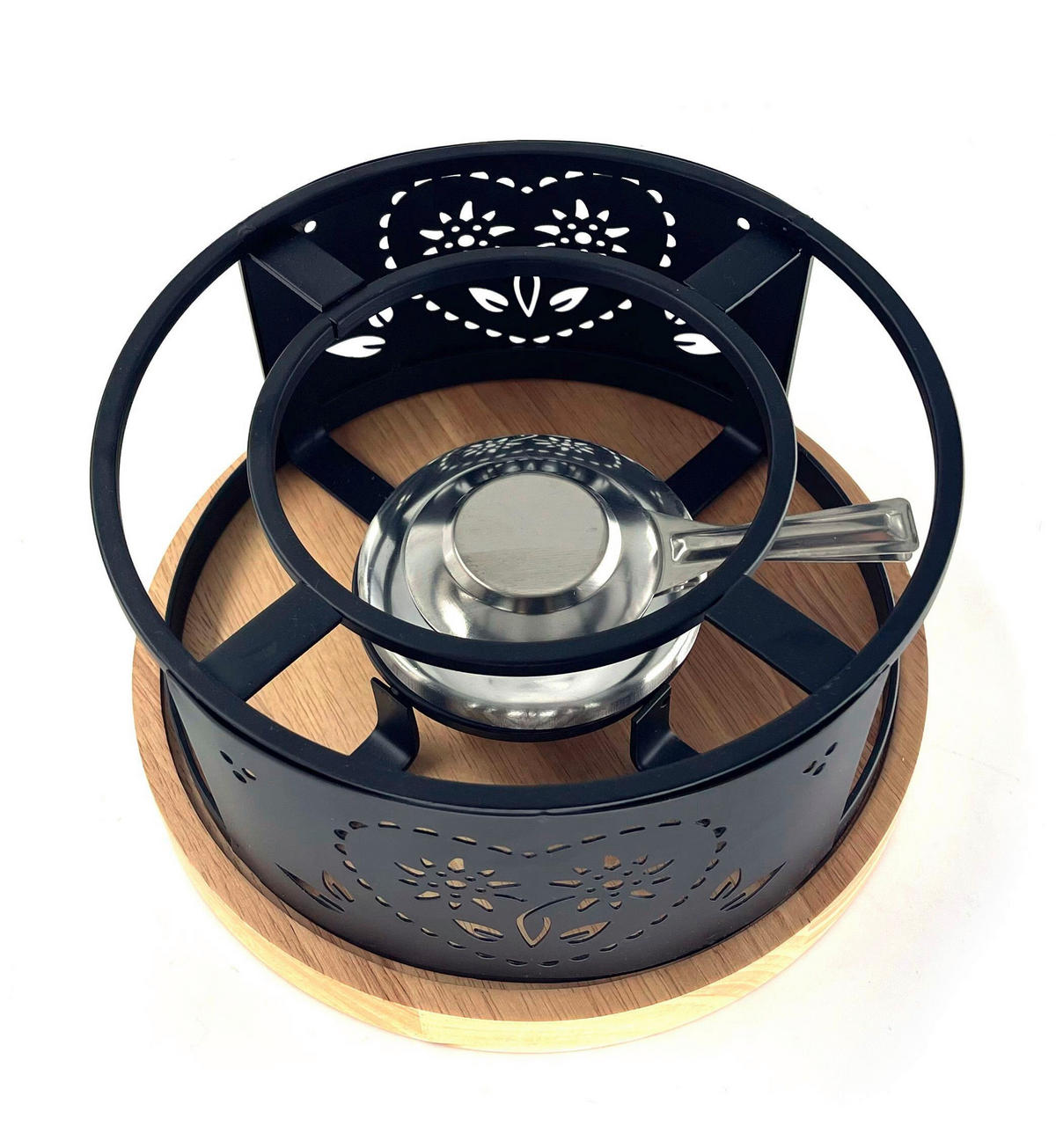 RECHAUD Heidi Cheese Line: Alpen  - Hellbraun/Schwarz, Basics, Holz/Metall (24cm) - Heidi Cheese Line