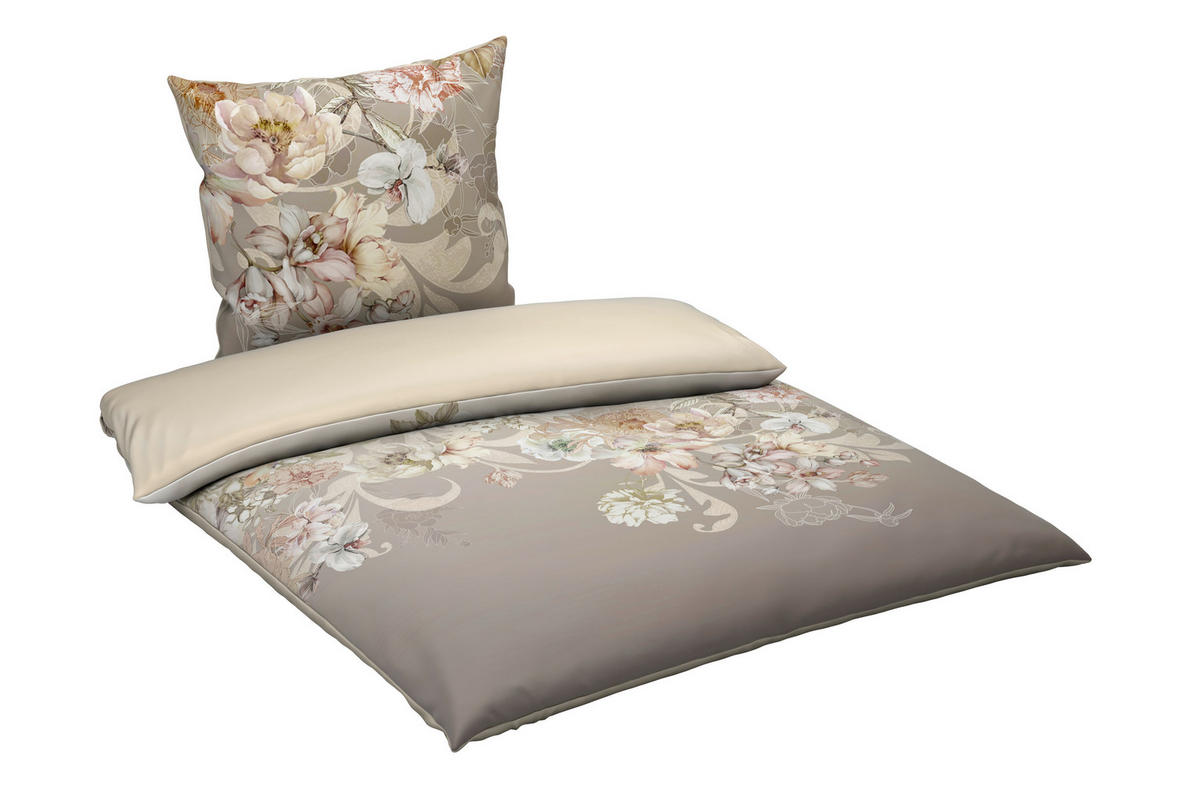 WENDEBETTWÄSCHE 2-teilig Satin 135/200 cm  - Naturfarben, Design, Textil (135/200cm) - Esposa