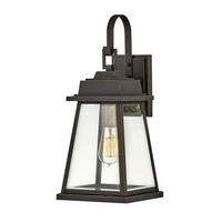 AUSSENWANDLEUCHTE - Messingfarben/Bronzefarben, Konventionell, Glas/Metall (17/21,5/48,8cm) - Elstead Lighting