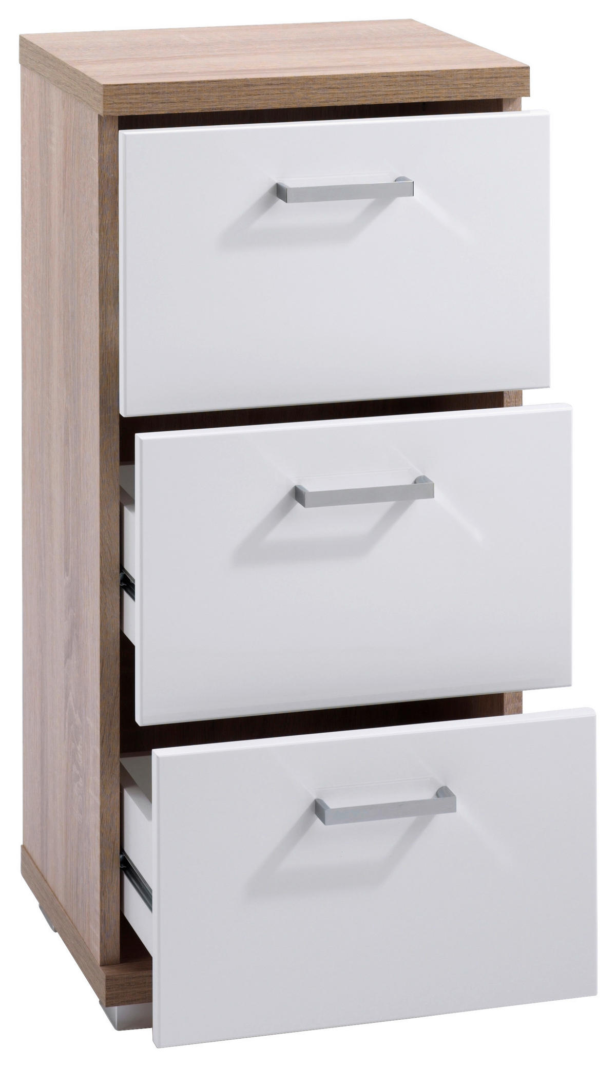 UNTERSCHRANK 35,5/74/31,5 cm   - Chromfarben/Weiß, MODERN, Holzwerkstoff/Kunststoff (35,5/74/31,5cm) - MID.YOU