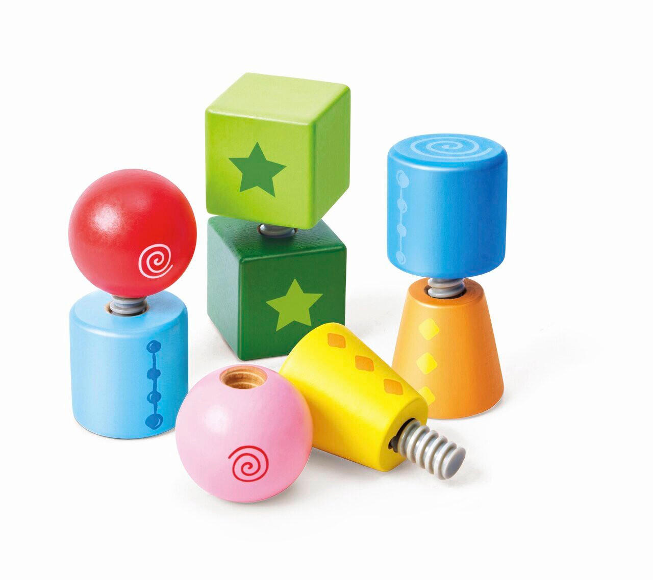 KONSTRUKTIONSSPIELZEUG - Pink/Gelb, Basics, Holz/Kunststoff (0,4kg) - Hape