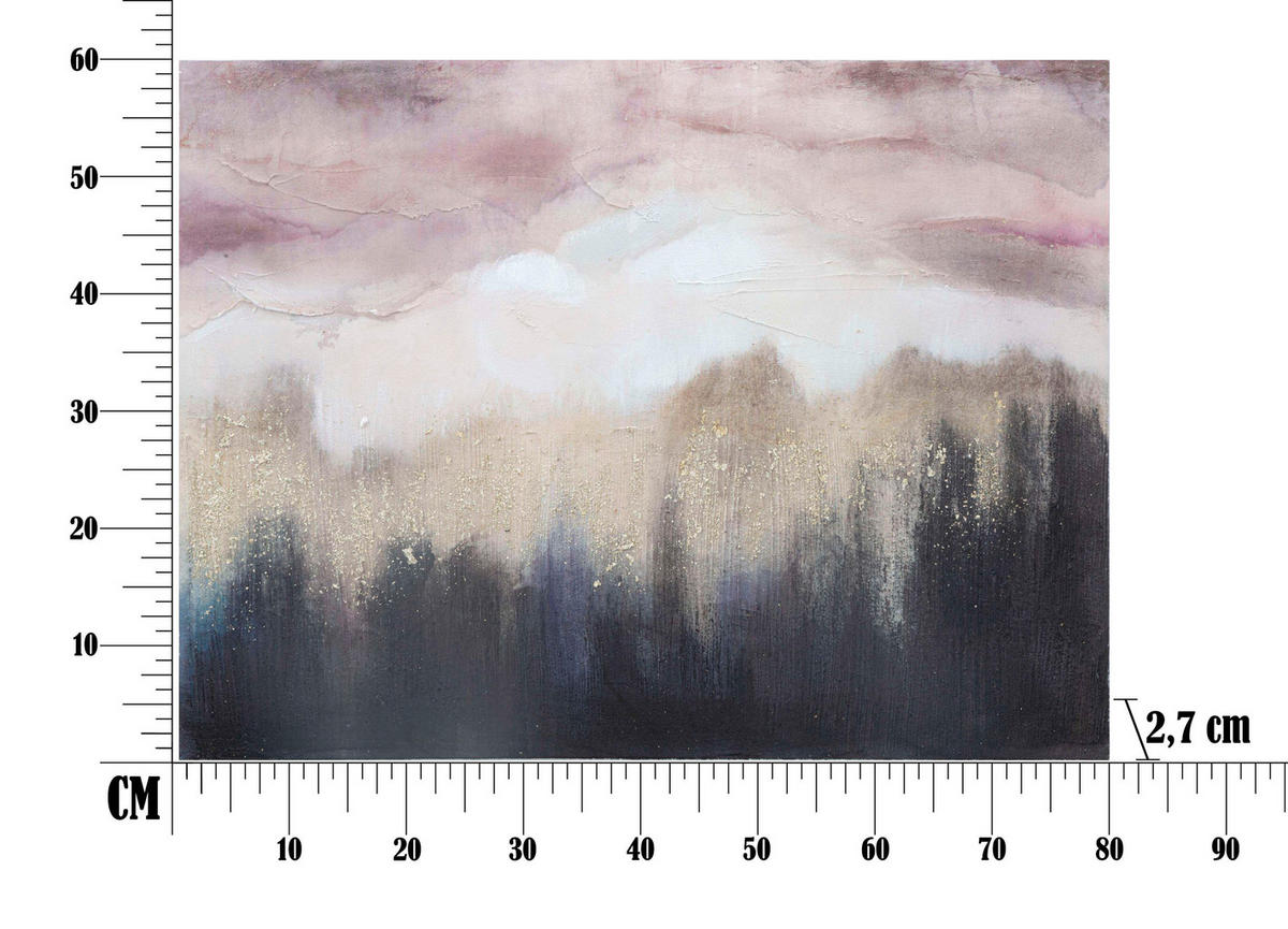LEINWANDBILD 80/60/2.7 cm  - Multicolor, Basics, Holz/Textil (80/60/2.7cm)