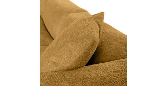 ECKSOFA Senfgelb Chenille Zierkissen, Rücken echt  - Senfgelb/Creme, MODERN, Kunststoff/Textil (239/317cm) - Carryhome