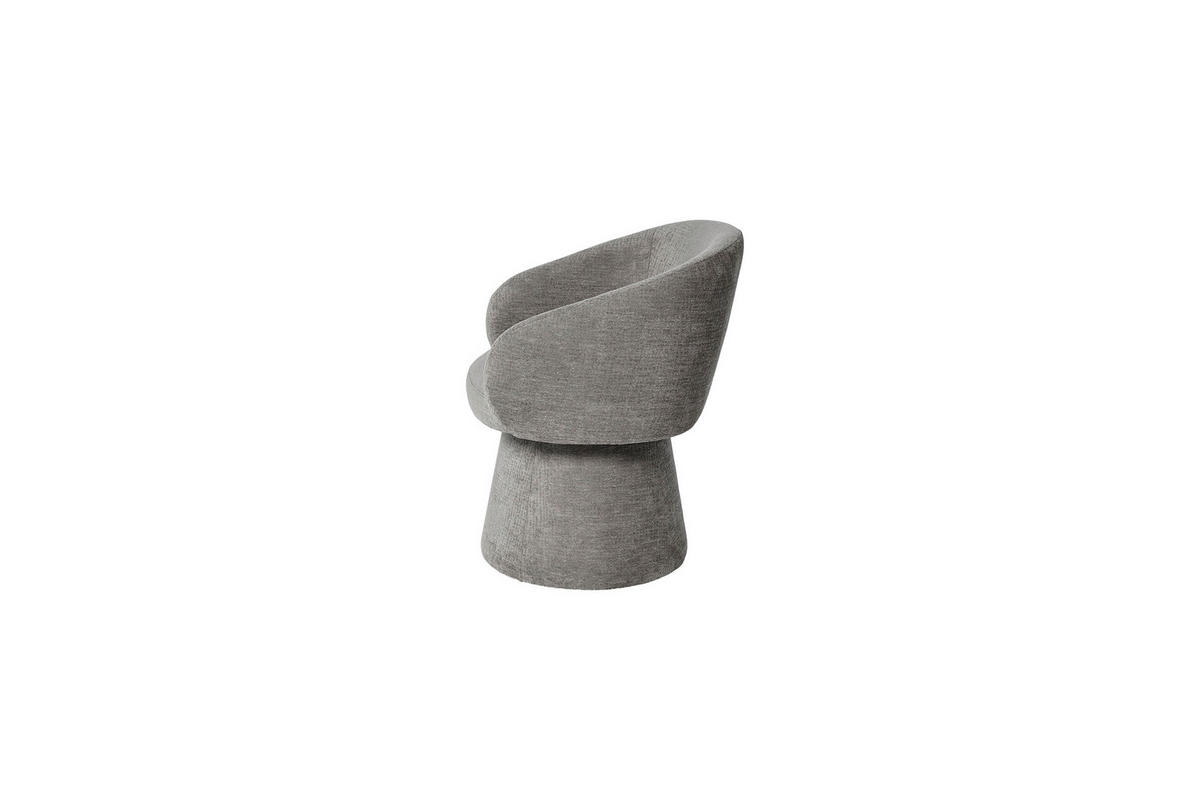 ARMLEHNSTUHL  Sitzfläche 360° drehbar, inklusive Armlehnen Bouclé  Grau  - Grau, MODERN, Holz/Textil (63/78,5/63,5cm) - MID.YOU