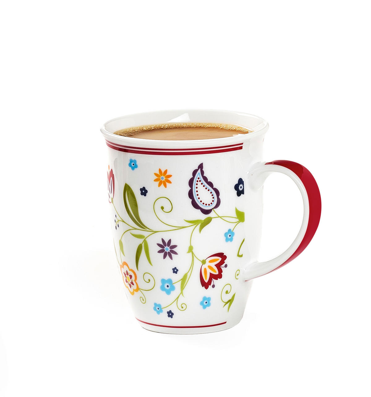 KAFFEEBECHERSET Shanti 4-teilig  - Multicolor/Weiß, KONVENTIONELL, Keramik (0,32l) - Ritzenhoff Breker