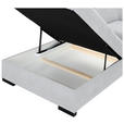 ECKSOFA  in Webstoff Hellgrau  - Hellgrau/Schwarz, KONVENTIONELL, Holz/Textil (244/283cm) - Carryhome