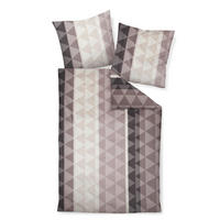 BETTWÄSCHE MOMENTS Makosatin 135/200 cm  - Sandfarben/Mauve, Design, Textil (135/200cm) - Janine