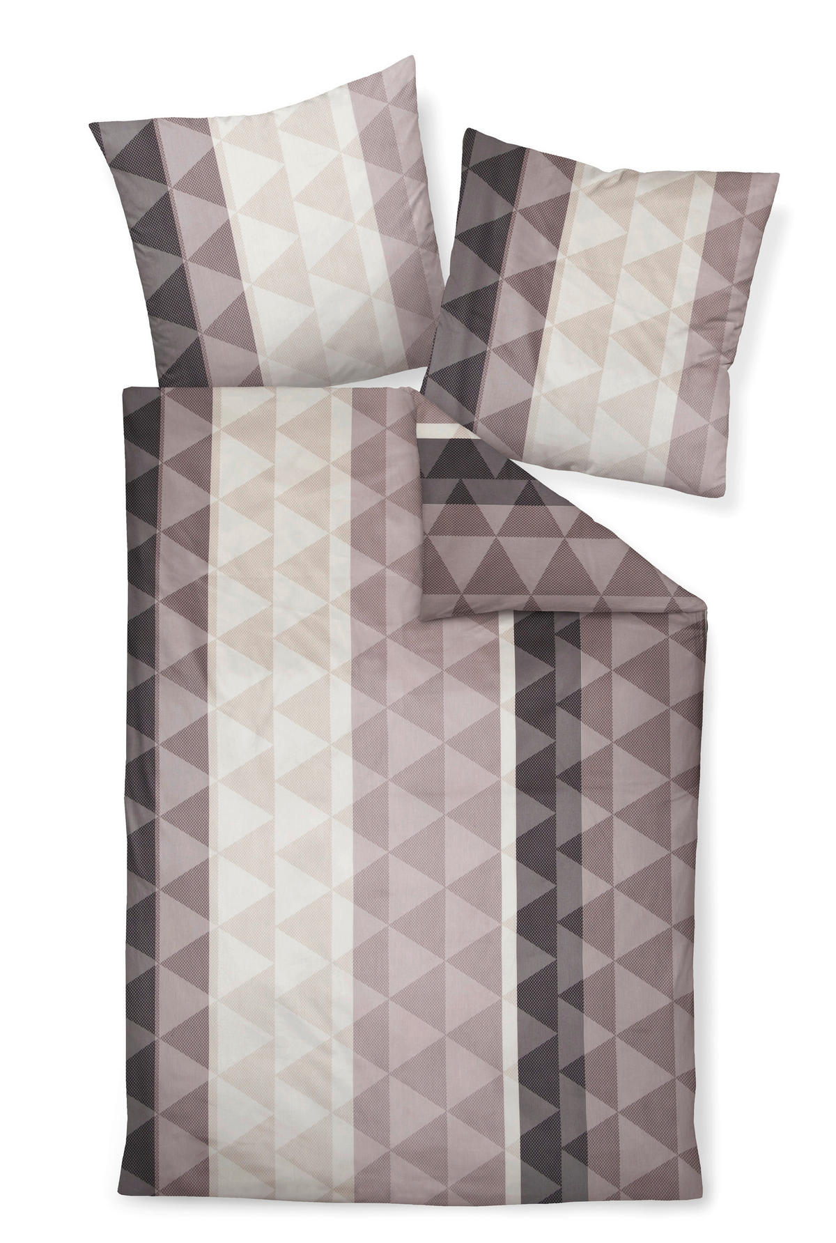 BETTWÄSCHE MOMENTS Makosatin 135/200 cm  - Sandfarben/Mauve, Design, Textil (135/200cm) - Janine