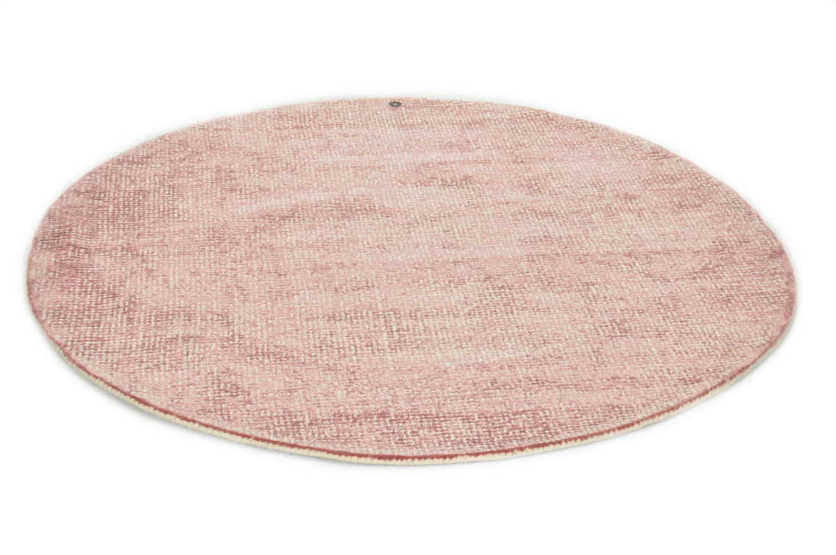 HANDWEBTEPPICH 140/140 cm Rosa rund  - Rosa, Basics, Textil (140/140cm) - Tom Tailor