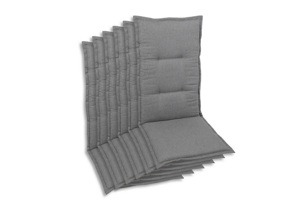 SESSELAUFLAGENSET Uni  - Grau, Basics, Textil (50/7/110cm)