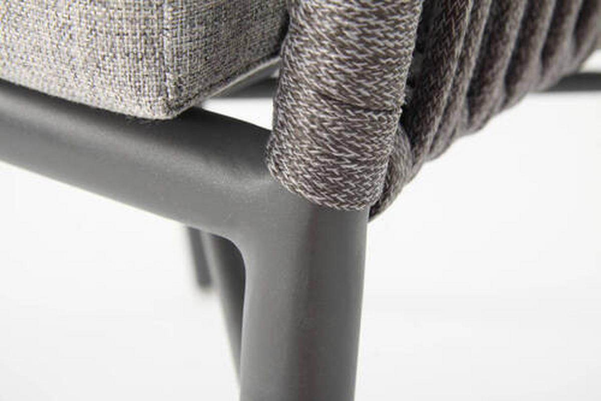 STAPELSESSEL Aluminium Graphitfarben, Grau  - Graphitfarben/Grau, MODERN, Textil/Metall (61/82/63cm) - Ambia Garden