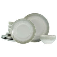 TAFELSERVICE Creme, Perlmutt Celadon beige 12-teilig  - Perlmutt/Creme, Basics, Keramik - Creatable
