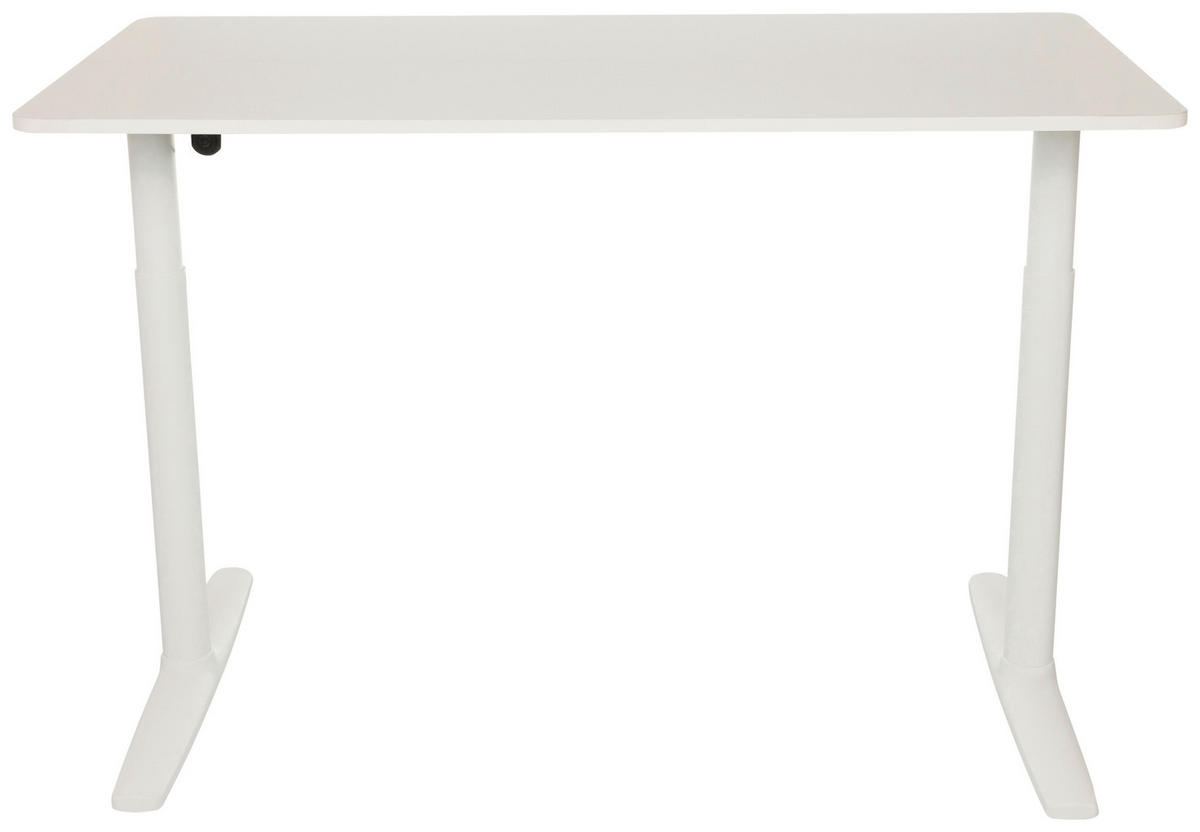 PSACÍ STŮL, bílá, 140/70/71 - 116 cm - bílá, Moderní, kov/kompozitní dřevo (140/70/71 - 116cm) - MID.YOU