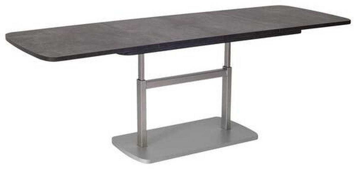 COUCHTISCH in Holzwerkstoff 110-180/63/53-72 cm  - Anthrazit/Silberfarben, KONVENTIONELL, Holzwerkstoff (110-180/63/53-72cm) - Venda