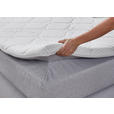 BOXSPRINGBETT 180/200 cm  in Hellgrau  - Chromfarben/Hellgrau, KONVENTIONELL, Kunststoff/Textil (180/200cm) - Carryhome
