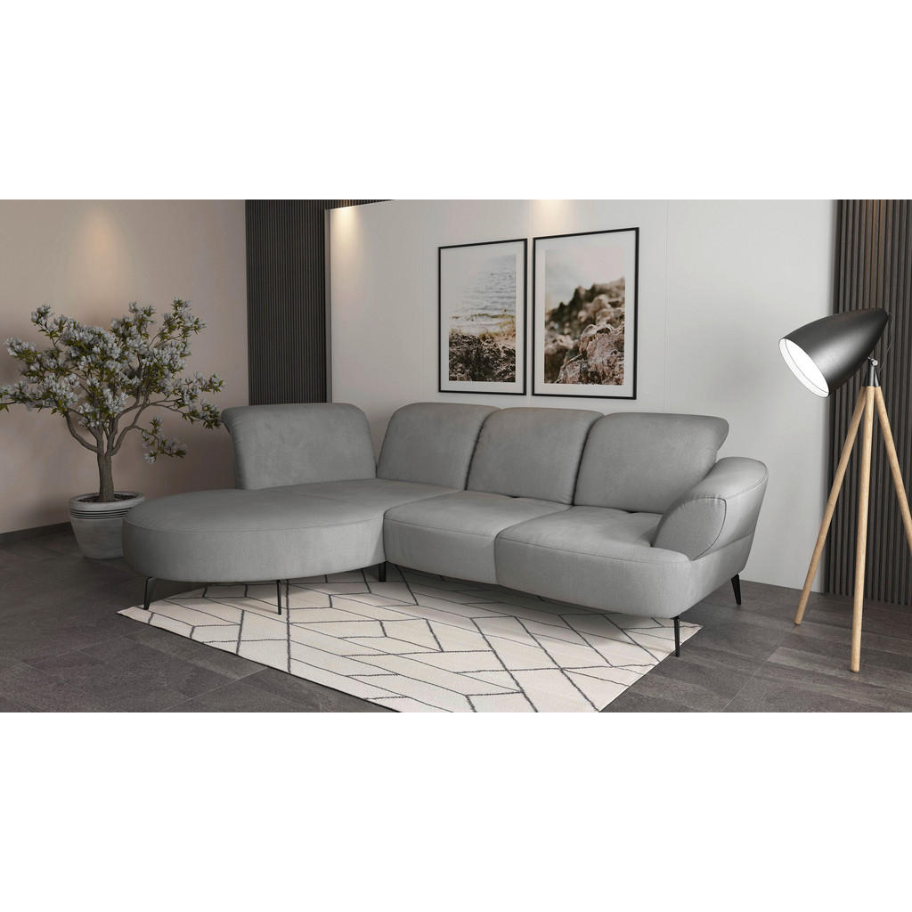 Sit & More ROHOVÁ SEDAČKA, textil, sivá