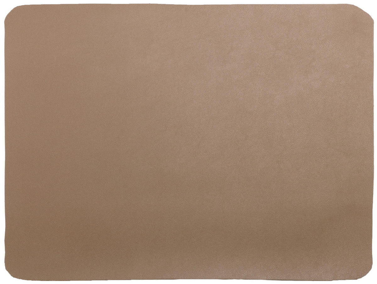 TISCHSET Textil Lederlook Hellbraun  - Hellbraun, Basics, Textil (45/35/0,18cm) - Ambia Home