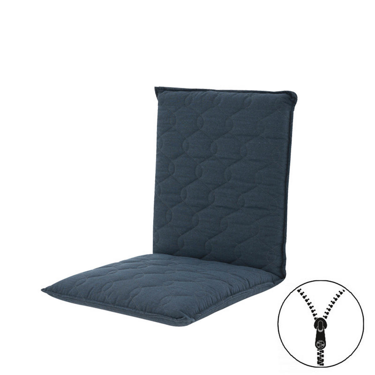 PODLOŽKA NA ŽIDLI, 48/100/7 cm - tmavě modrá, Basics, textil (48/100/7cm) - Ambia Garden