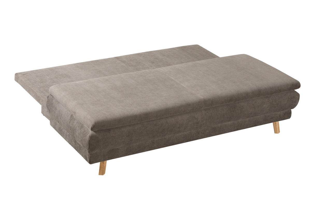 SCHLAFSOFA in Feincord Hellbraun  - Hellbraun/Eiche Artisan, Konventionell, Holz/Textil (198/89/96cm) - Niels Andersson