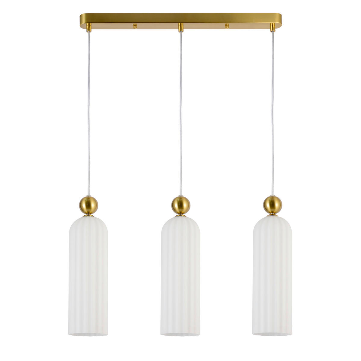 HÄNGELEUCHTE 55/3/150 cm    - Weiss, Basics, Glas (55/3/150cm)