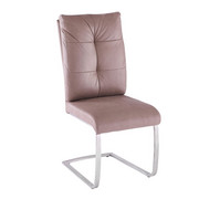 SCHWINGSTUHL Mikrofaser Braun, Edelstahlfarben - Edelstahlfarben/Braun, Design, Textil/Metall (46/106/62cm) - Novel