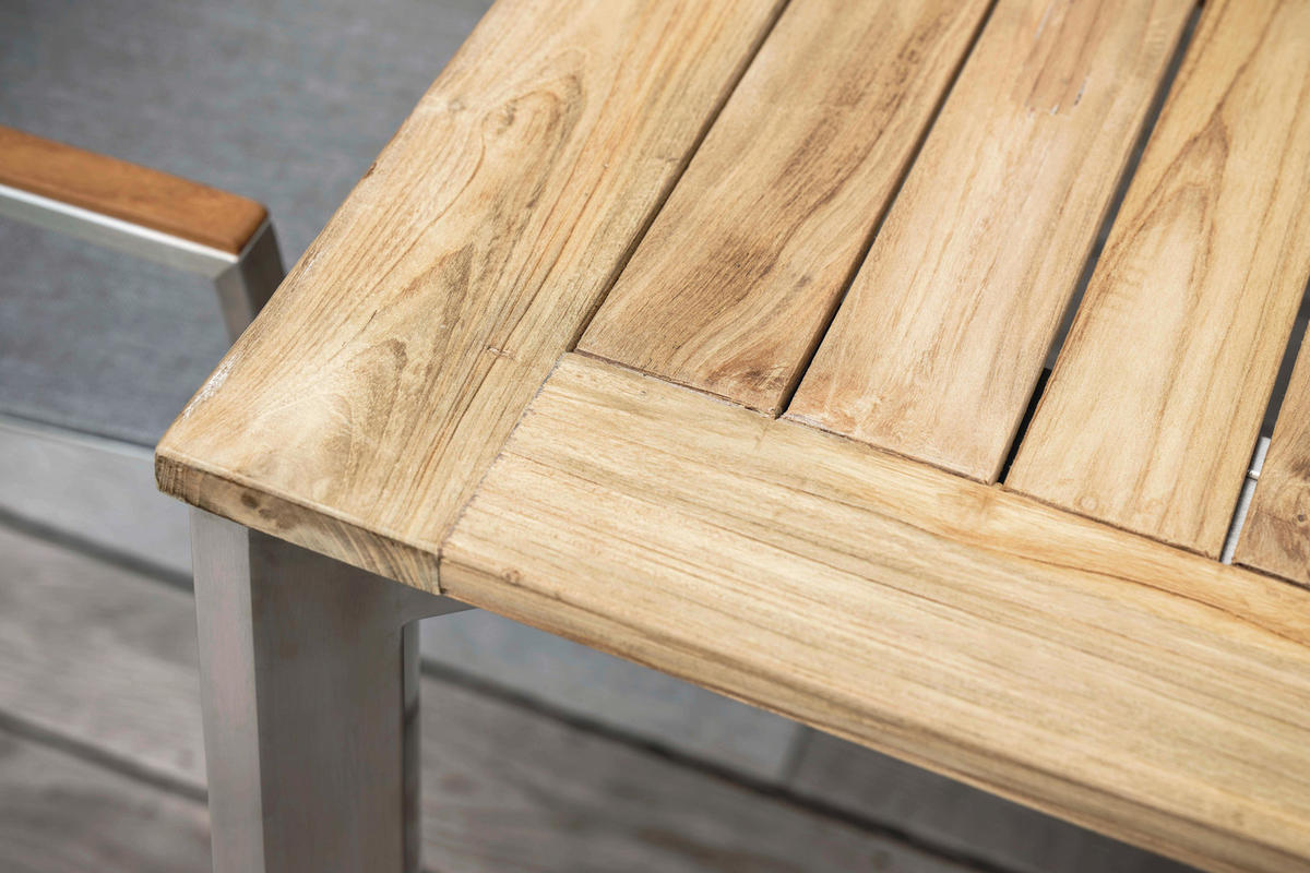 GARTENTISCHGESTELL 160/90/73 cm Metall Edelstahlfarben  - Edelstahlfarben, Basics, Metall (160/90/73cm) - Stern