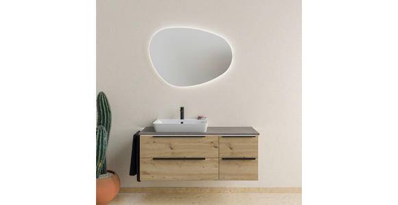 WASCHTISCHKOMBI 127 cm  - Schwarz/Eiche Artisan, KONVENTIONELL, Keramik/Holzwerkstoff (127cm) - Dieter Knoll