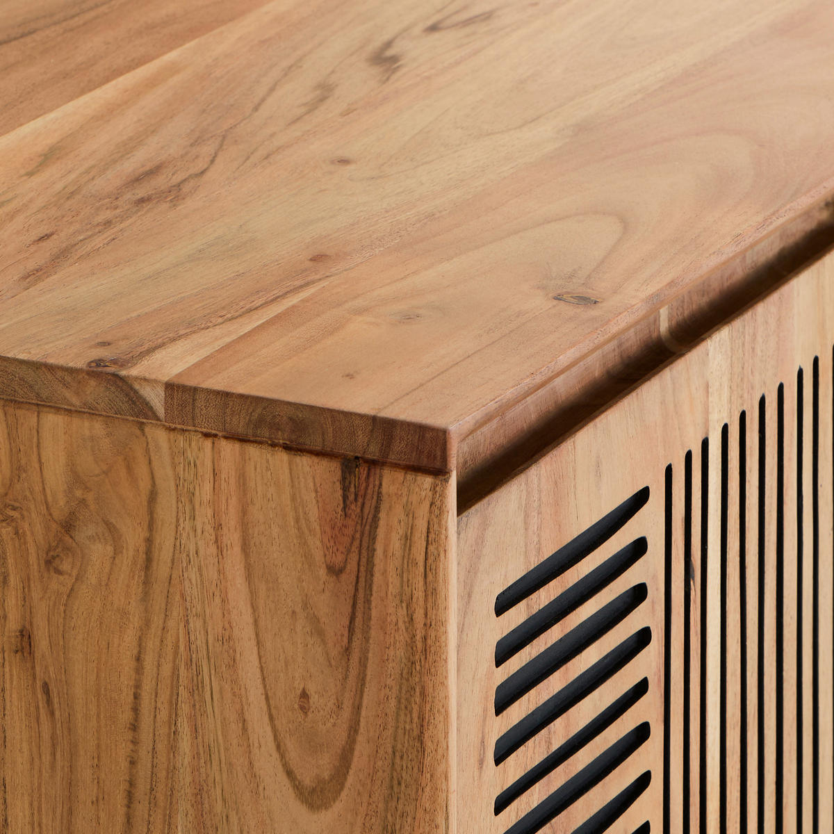 SIDEBOARD  160/85/40 cm  - Schwarz/Akaziefarben, KONVENTIONELL, Holz/Metall (160/85/40cm) - Livetastic