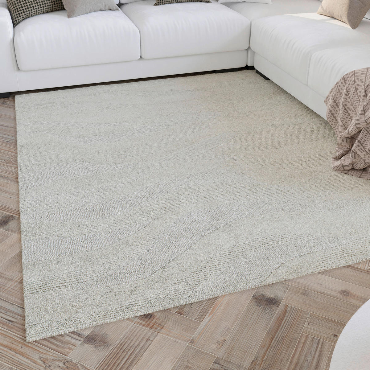 WEBTEPPICH Wohnzimmer 160/230 cm Hamptons Thirtyfour Creme rechteckig  - Creme, Design, Textil (160/230cm) - WECON HOME