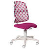 JUGENDDREHSTUHL Netzbespannung, Webstoff Weiß, Brombeere  - Brombeere/Weiß, Trend, Textil/Metall (46/92-100/27-30,5cm) - Paidi