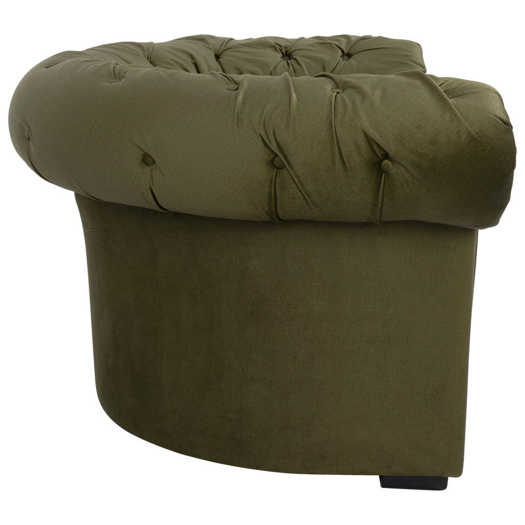 Thumbnail - Mid.you Chesterfield-Sessel, Olivgrün, Textil, Buche, vollmassiv, 114x78x91 cm, Made in EU, Wohnzimmer, Sessel, Chesterf...