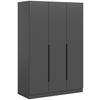 DREHTÜRENSCHRANK  in Anthrazit  - Anthrazit/Schwarz, MODERN, Holzwerkstoff/Kunststoff (120/181/52cm) - MID.YOU