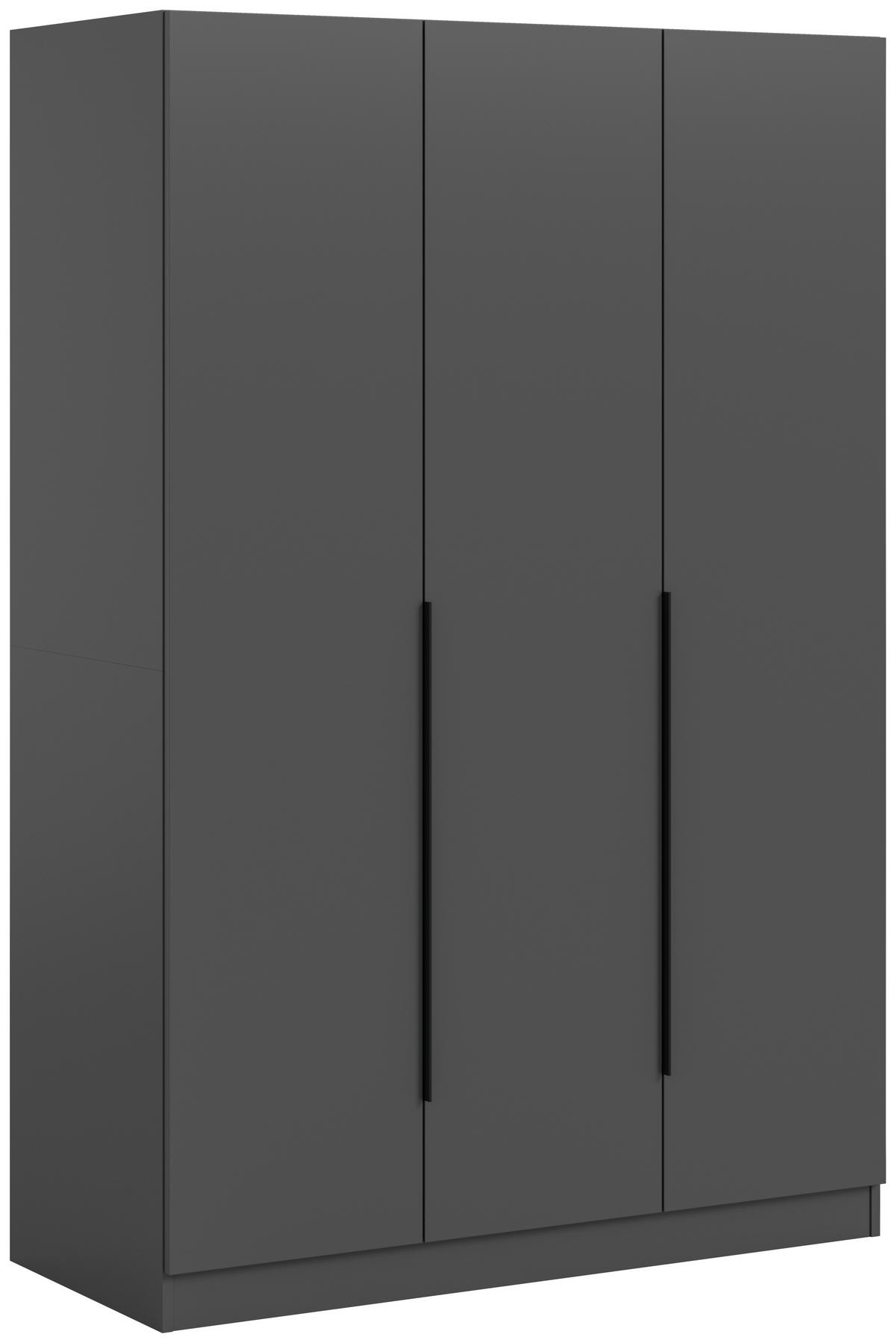 DREHTÜRENSCHRANK  in Anthrazit  - Anthrazit/Schwarz, MODERN, Holzwerkstoff/Kunststoff (120/181/52cm) - MID.YOU