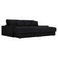 BIGSOFA  in Cord Schwarz  - Schwarz, MODERN, Kunststoff/Textil (230/85/190cm) - Carryhome