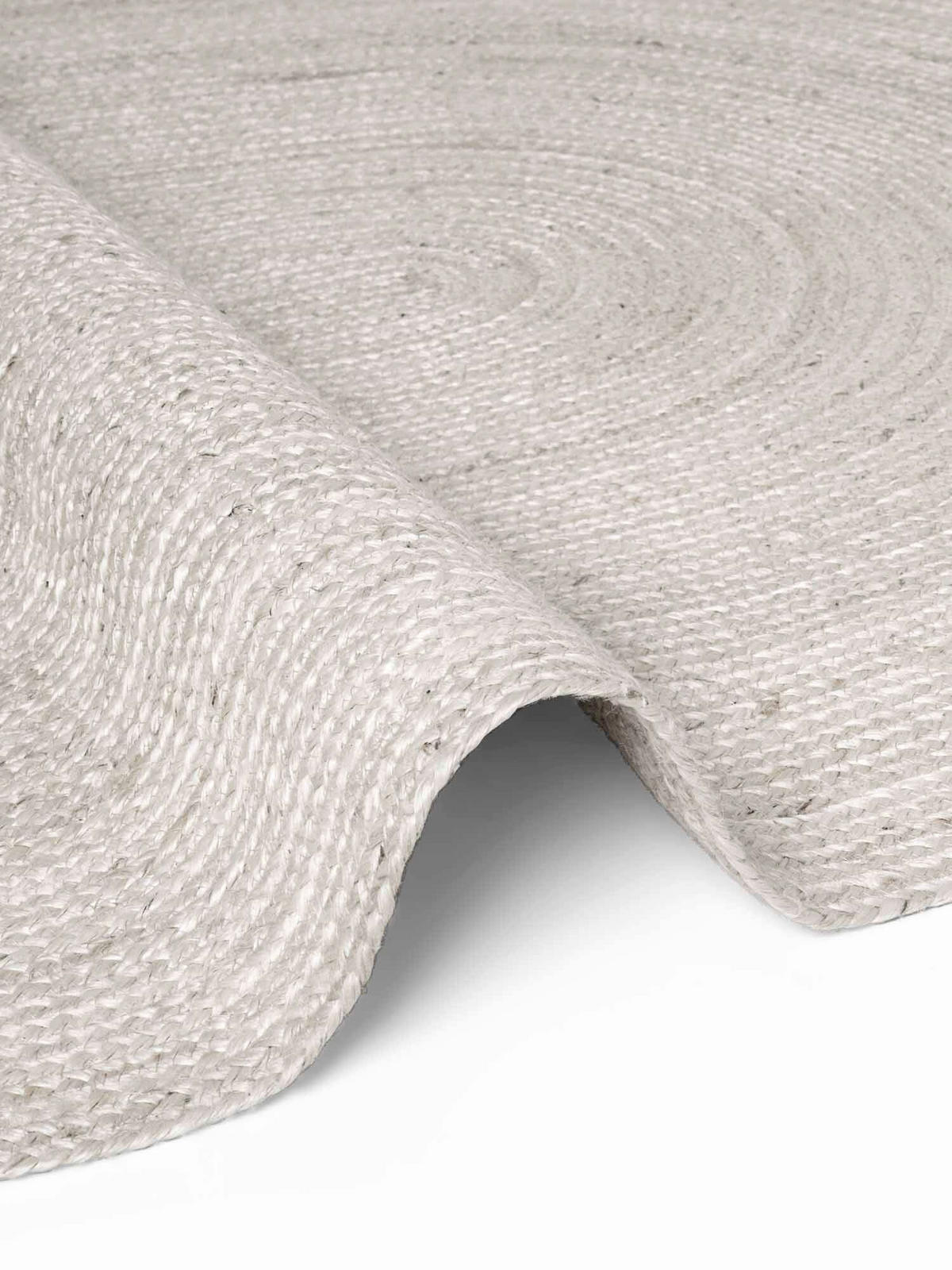 JUTETEPPICH 160/230 cm Jute Braided Weiß  - Weiß, Basics, Textil (160/230cm) - Hanse Home