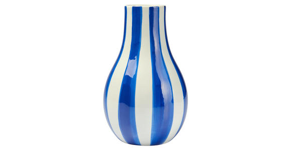VASE 26 cm  - Blau/Weiß, Design, Keramik (16/26cm) - Ambia Home