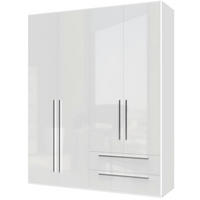 ORMAR SA KLASIČNIM VRATIMA bela, bela visoki sjaj  182/224/56 cm  - bela visoki sjaj/bela, Dizajnerski, pločasti materijal (182/224/56cm)