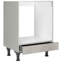 HERDUMBAUSCHRANK 60/87/56 cm  Hellgrau  - Hellgrau, Modern, Holzwerkstoff (60/87/56cm) - Nobilia