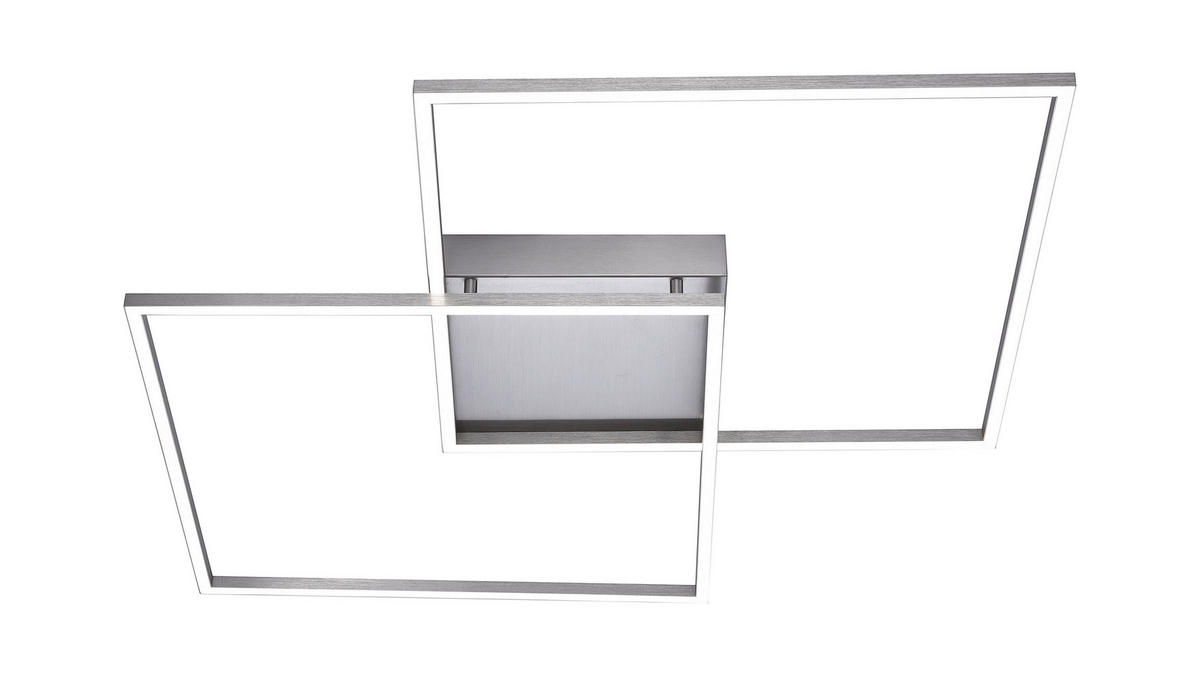 STROPNÉ LED SVIETIDLO, 67,7/67,7/6,8 cm - niklová, Design, kov (67,7/67,7/6,8cm)
