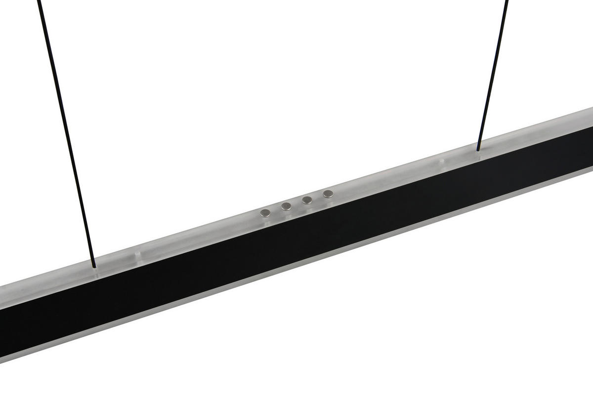 LED-HÄNGELEUCHTE 120/10/60-180 cm  - Schwarz/Weiß, Design, Kunststoff/Metall (120/10/60-180cm)