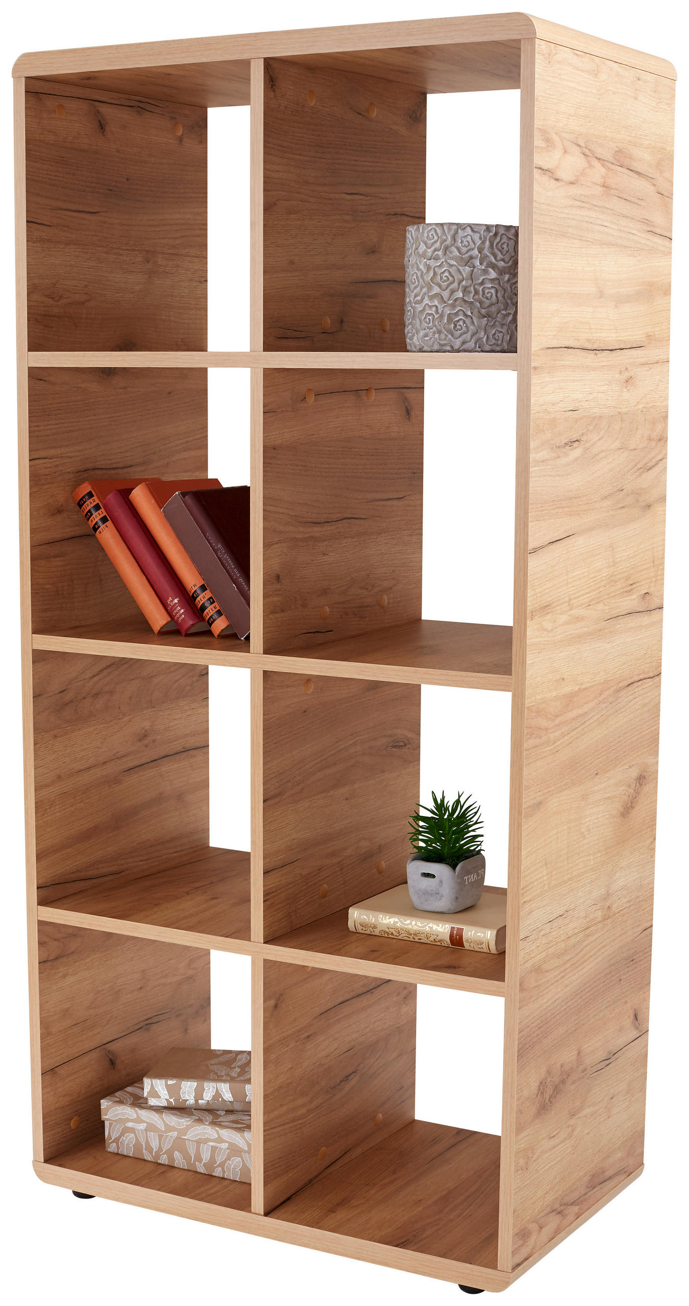 REGAL 73,2/145/35 cm barve hrasta  - črna/barve hrasta, Konvencionalno, umetna masa/leseni material (73,2/145/35cm) - Xora