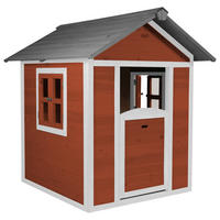 SPIELHAUS 111/133/135 cm  - Rot/Weiß, KONVENTIONELL, Holz (111/133/135cm) - Ambia Garden